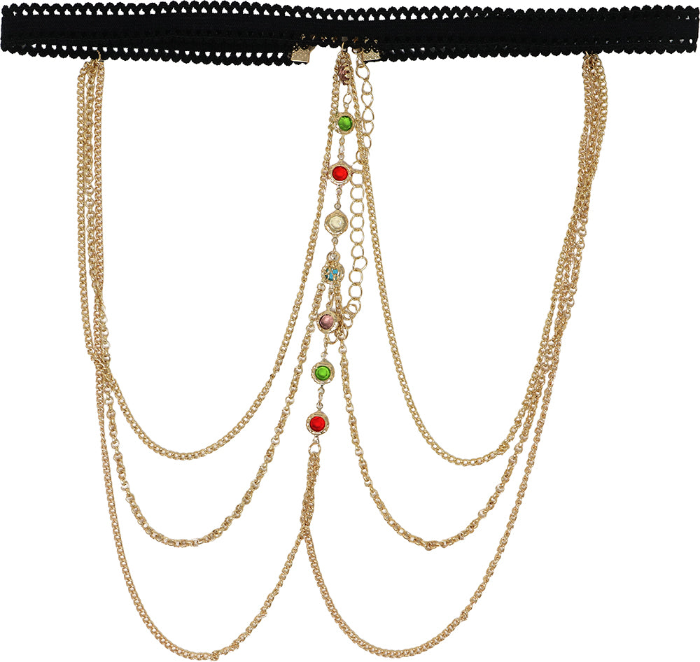Leg jewelry with colorful stones
