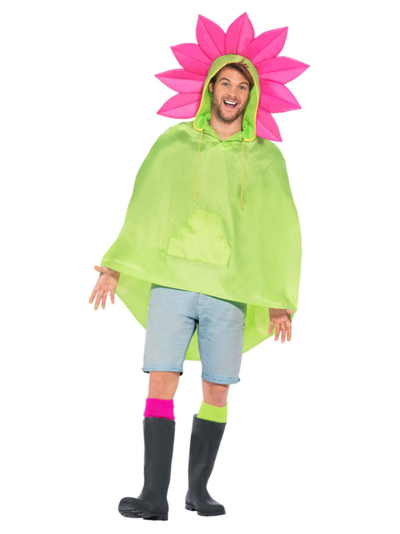 Flower Party Poncho, Green - 5