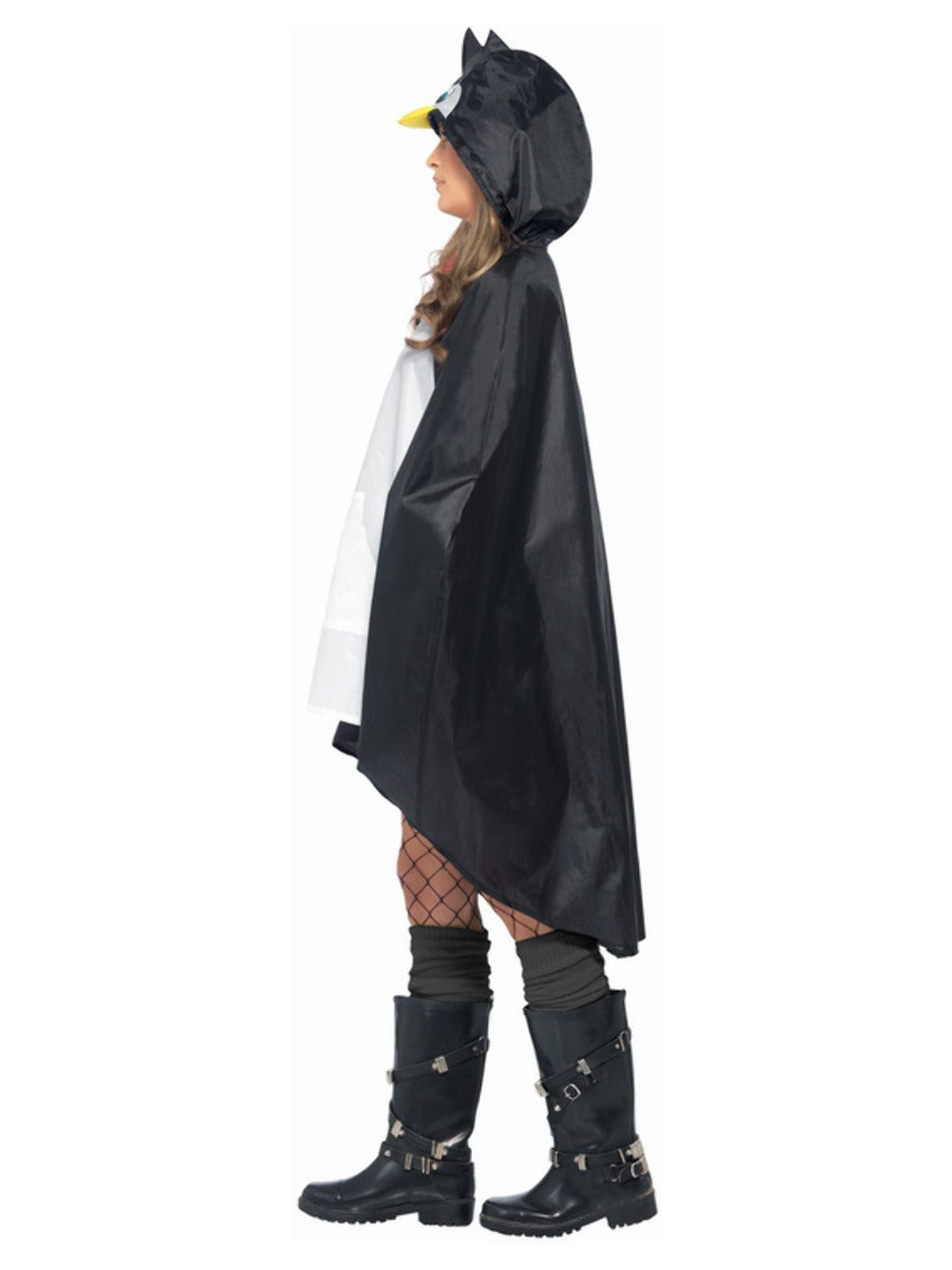 Penguin Party Poncho, Black & White - 4