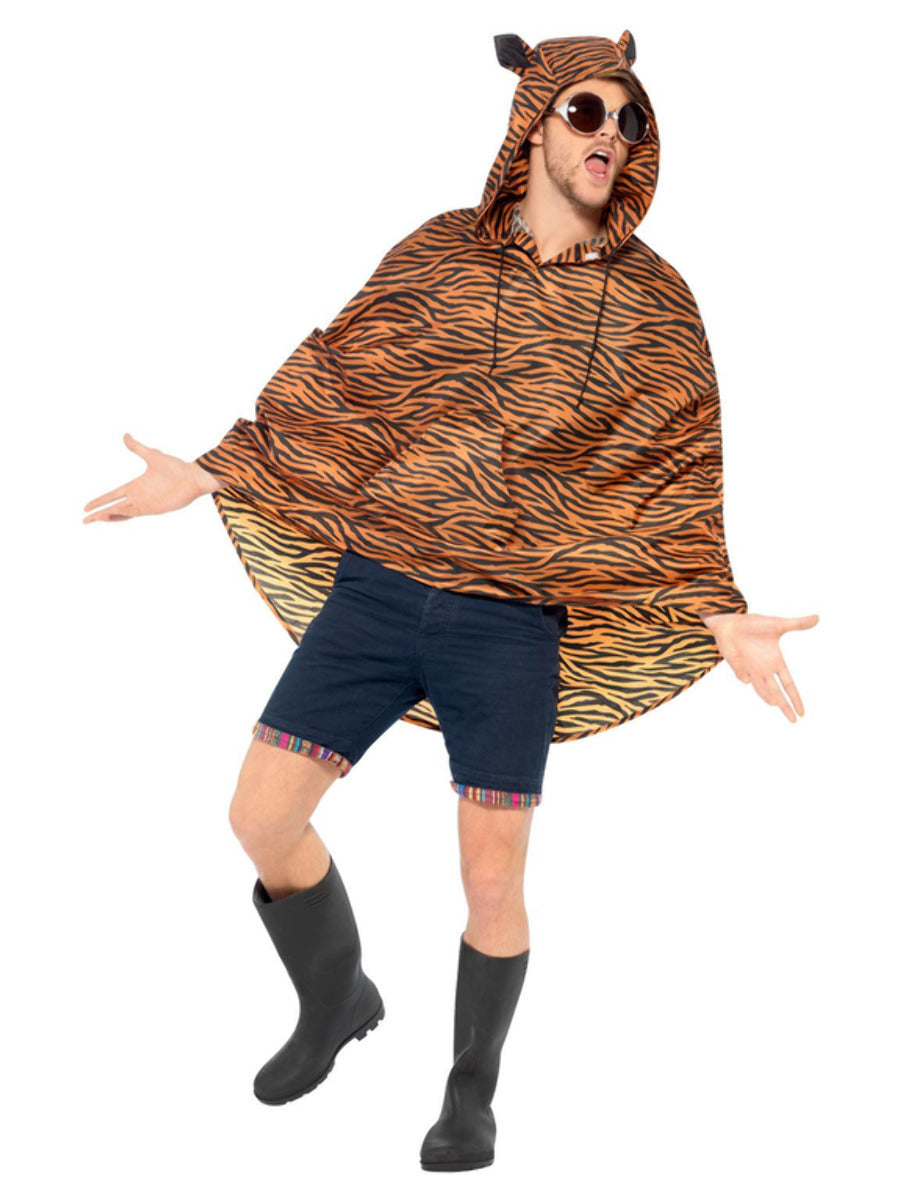 Tiger Party Poncho, Tiger Print - 5