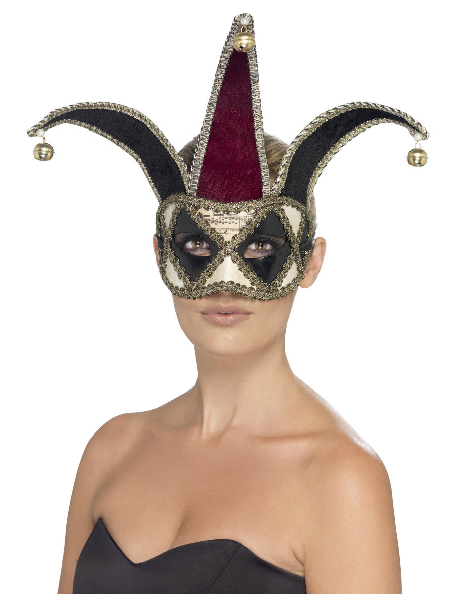 Gothic Venetian Harlequin Eyemask, Multi-Coloured - 3
