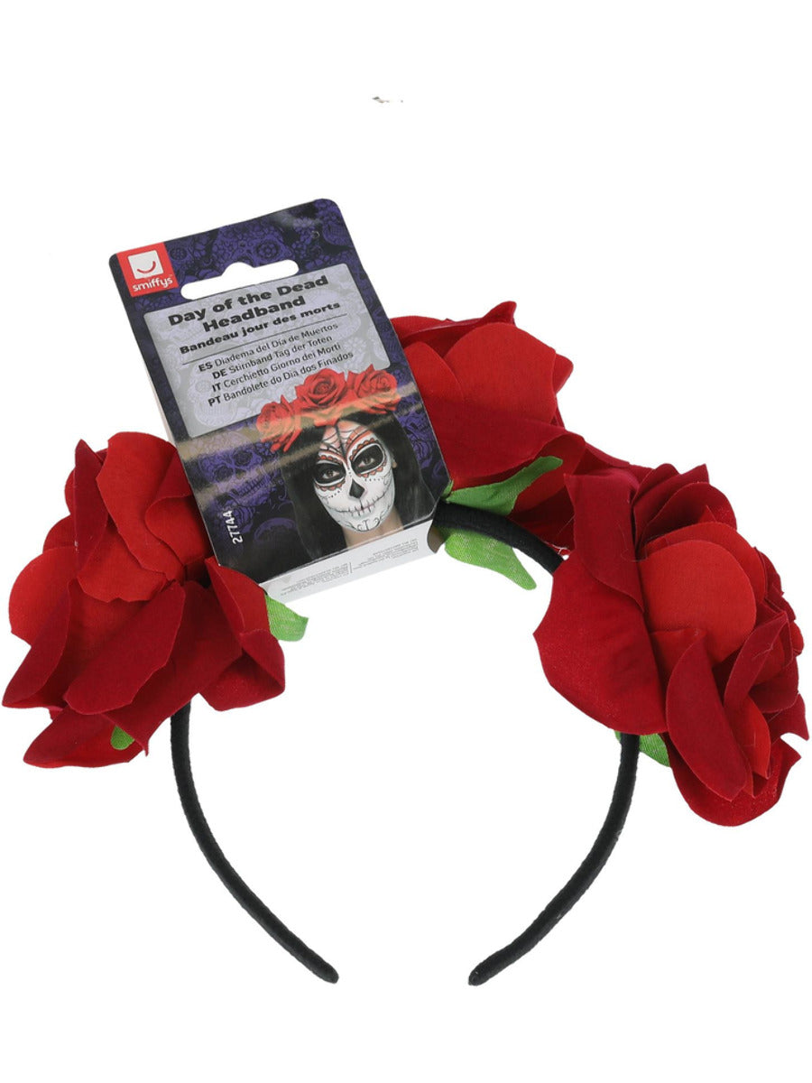 Day of the Dead Headband, Red - 3
