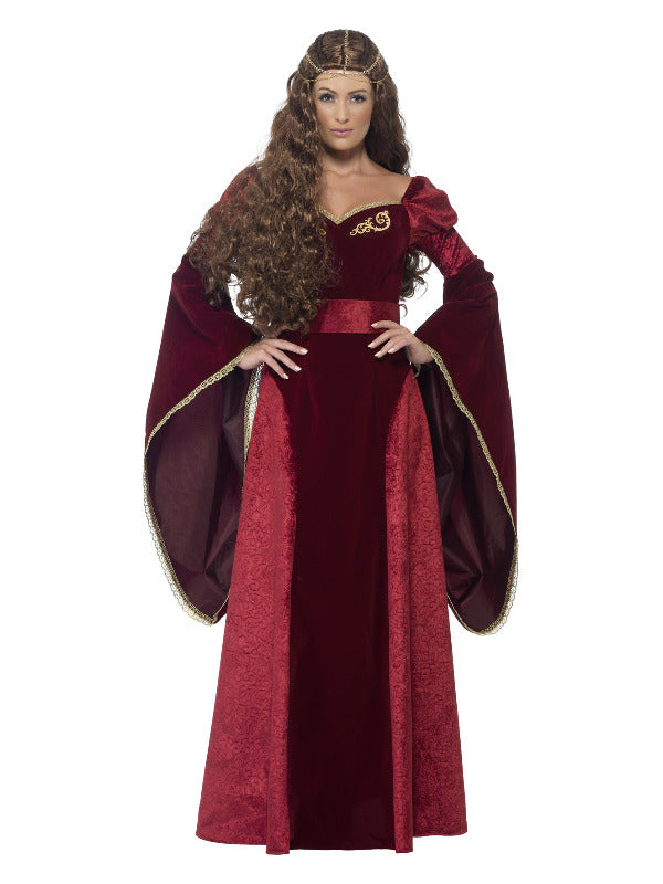 Deluxe Medieval Queen Costume, Red - 2