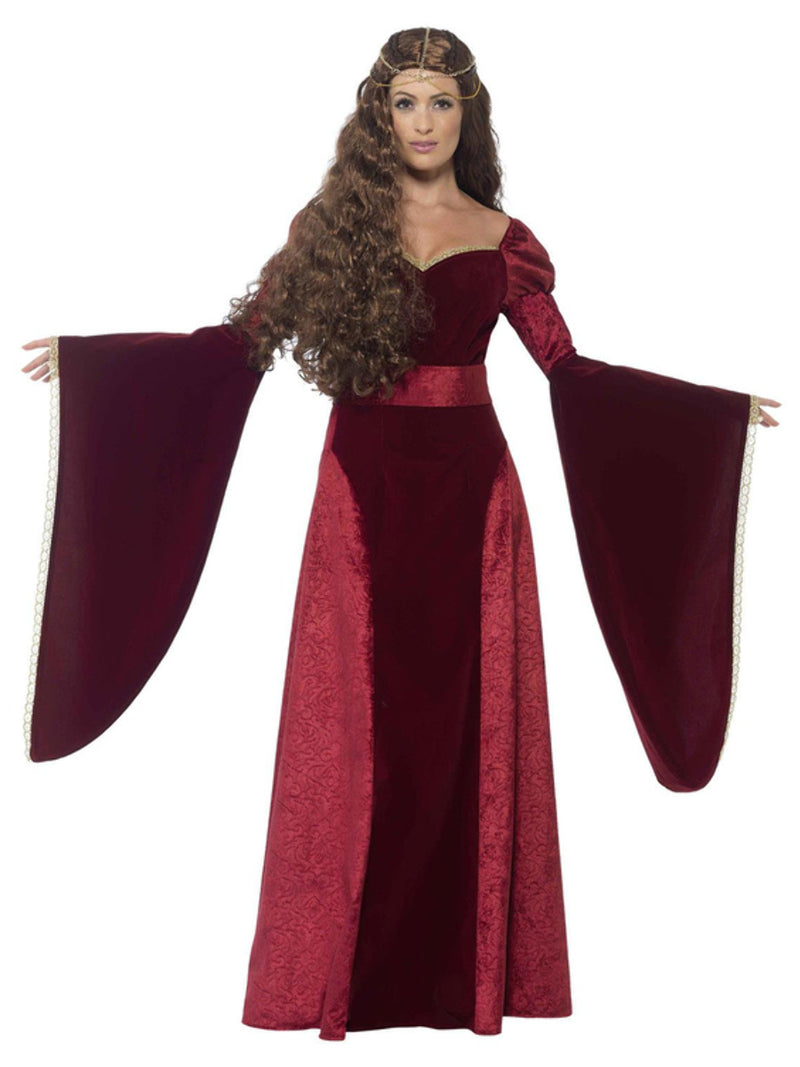Deluxe Medieval Queen Costume, Red - 5