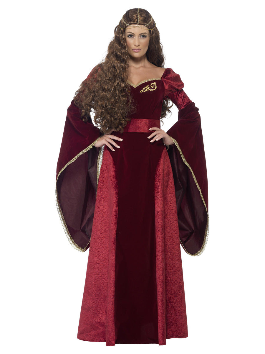 Deluxe Medieval Queen Costume, Red - 1