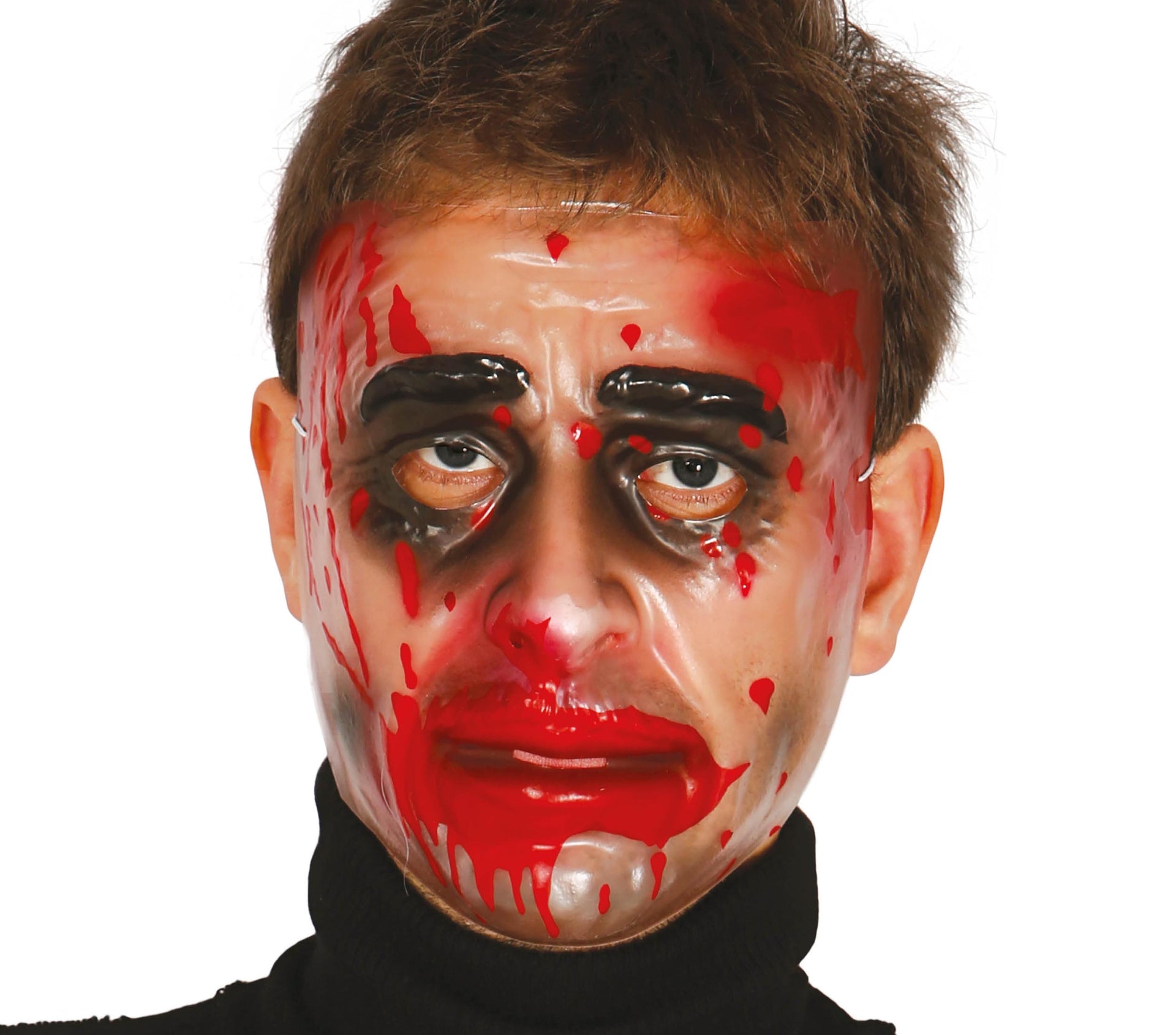 TRANSPARENT MAN WITH BLOOD MASK PVC