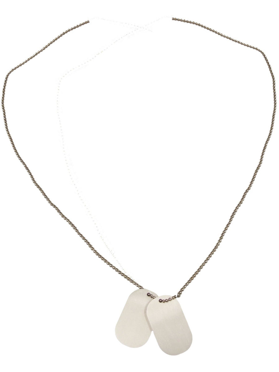 Dogtags on Chain, Silver - 4