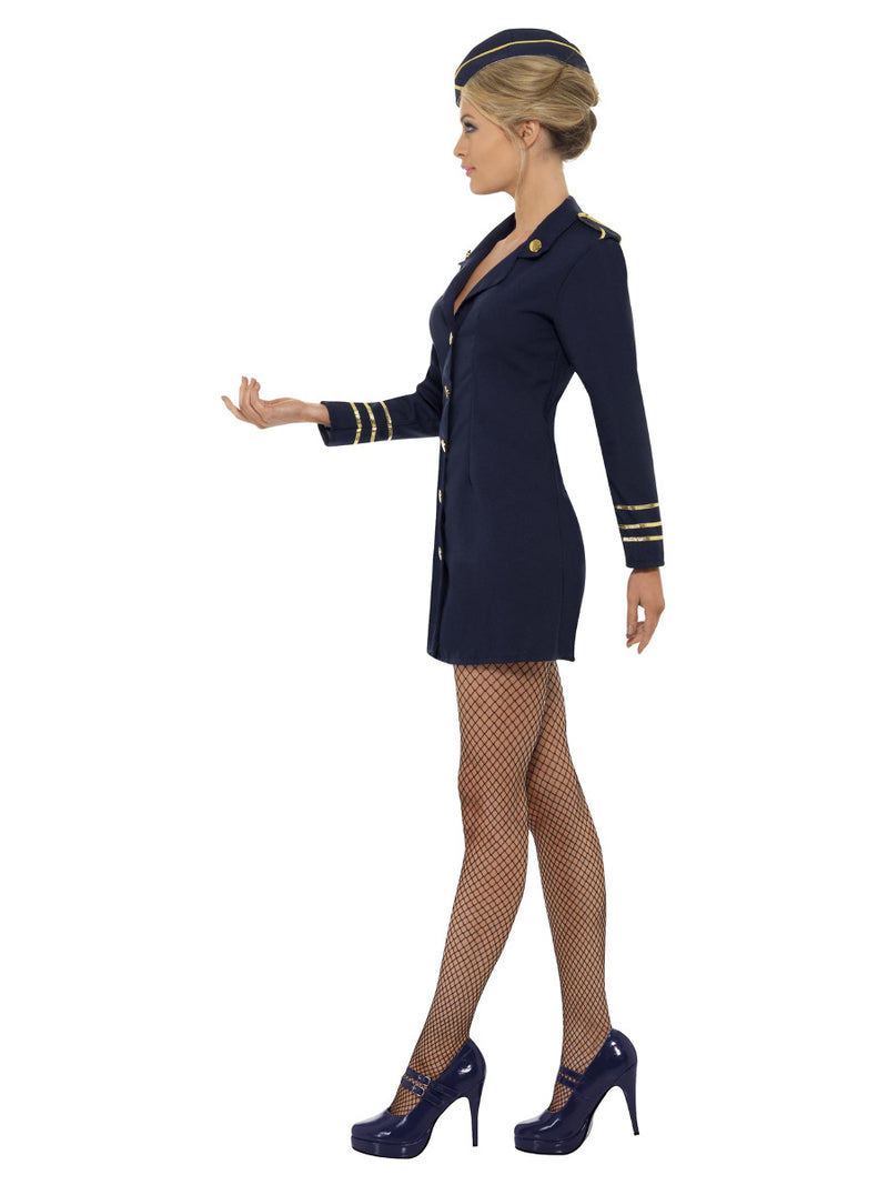 Flight Attendant Costume, Navy Blue - 4