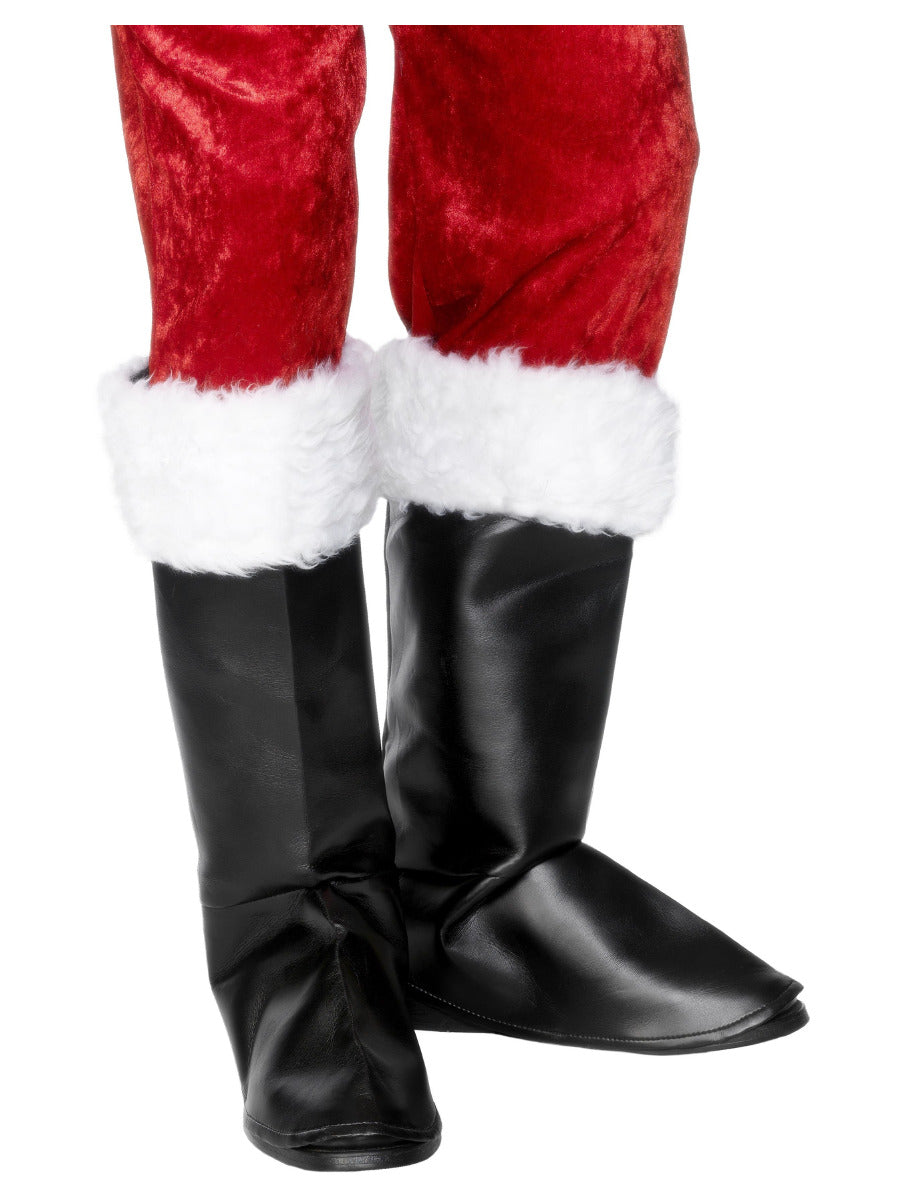 Santa Boot Covers, Black - 1