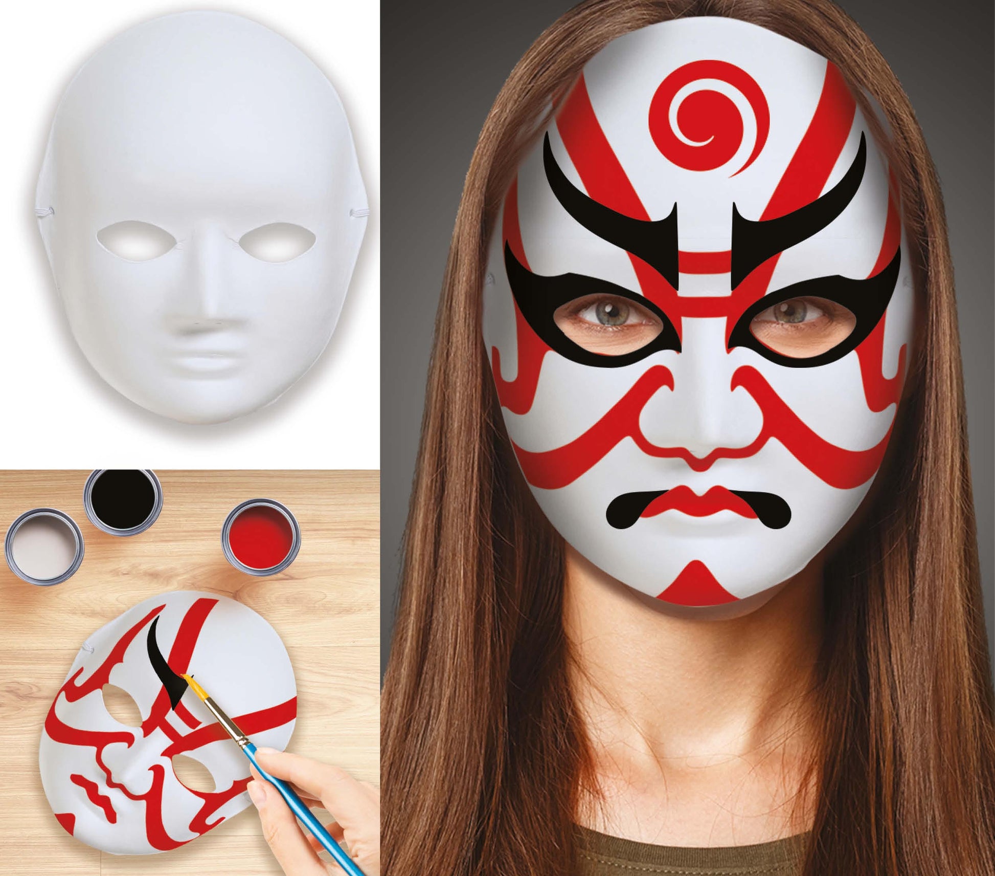 "PAPER MACHE" WHITE MASK
