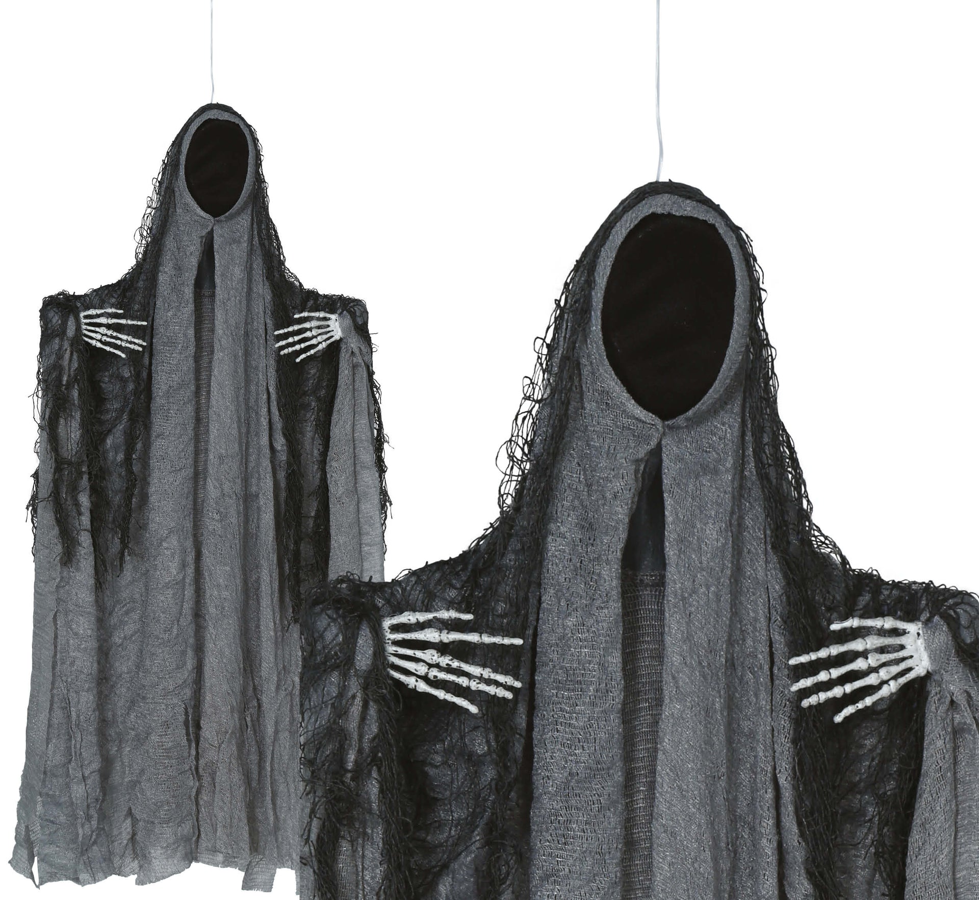 HANGING GREY GHOST WITH TUNIC 50 CM