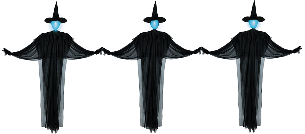 3 BLACK WITCHES LIGHT 160 CM