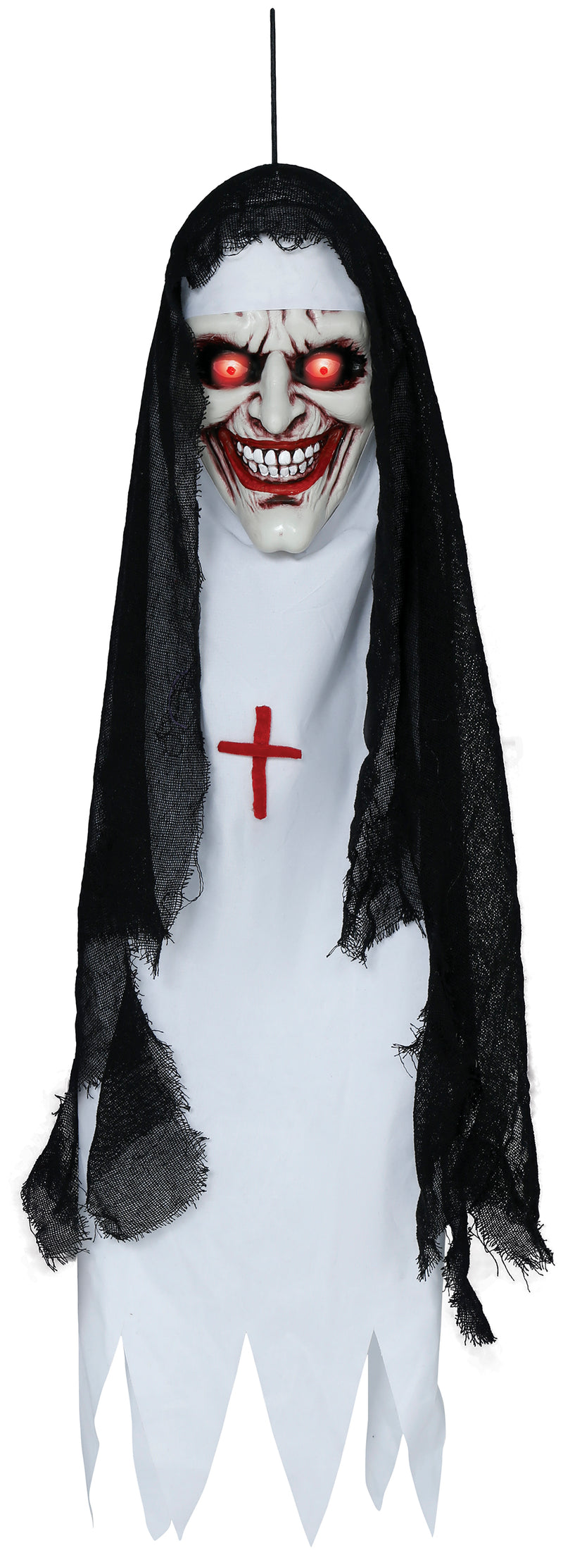 HANGING NUN HEAD LIGHT, SOUND 90 CM