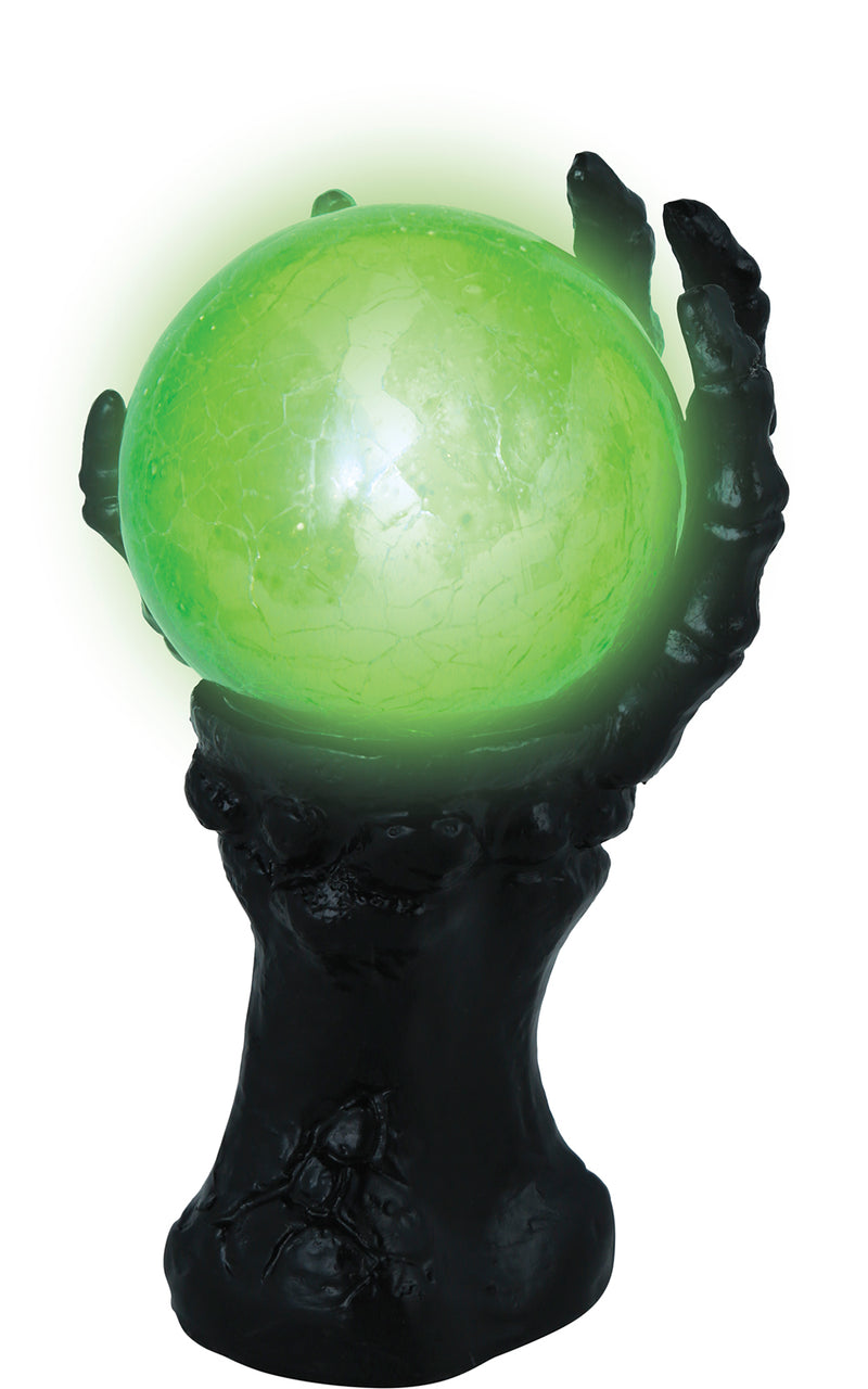 HAND WITH CRYSTAL BALL LIGHT 14.5X8 CM