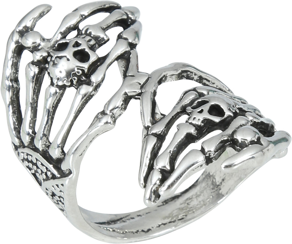 SKELETON HAND RING METAL