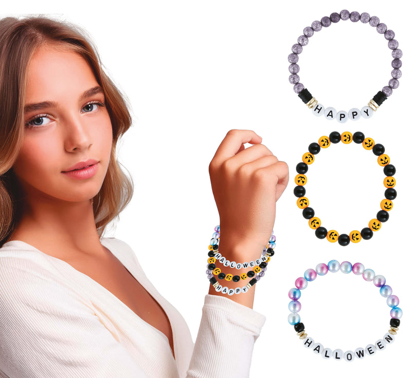 SET OF 3 LILAC HALLOWEEN BRACELETS
