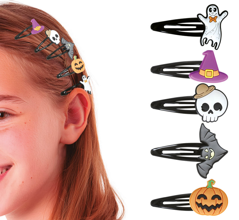 SET OF 5 HALLOWEEN HAIR CLIPS, ADULT
