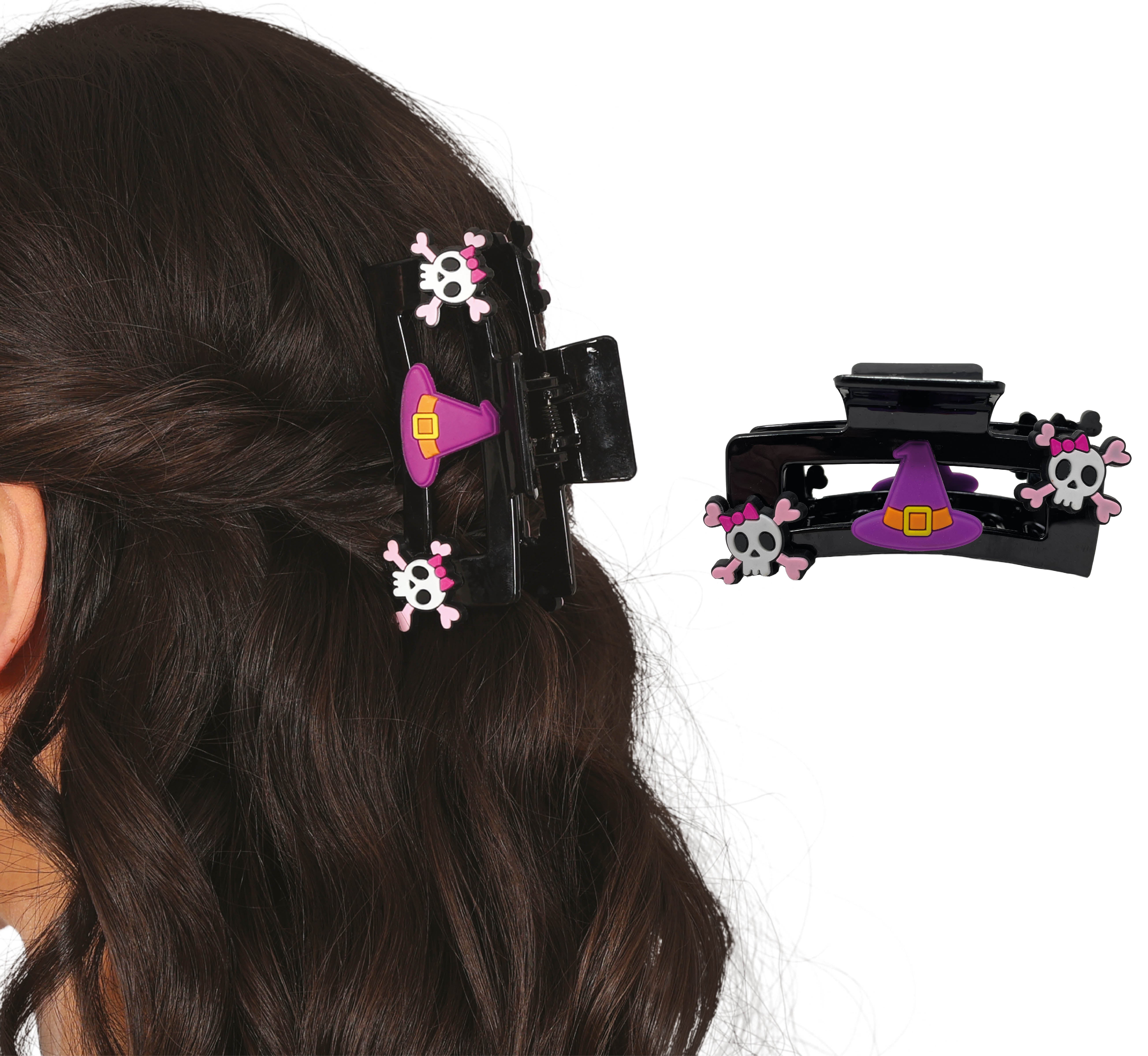 SET 2 CLAW CLIPS SKULL, PIRATE AND WITCH