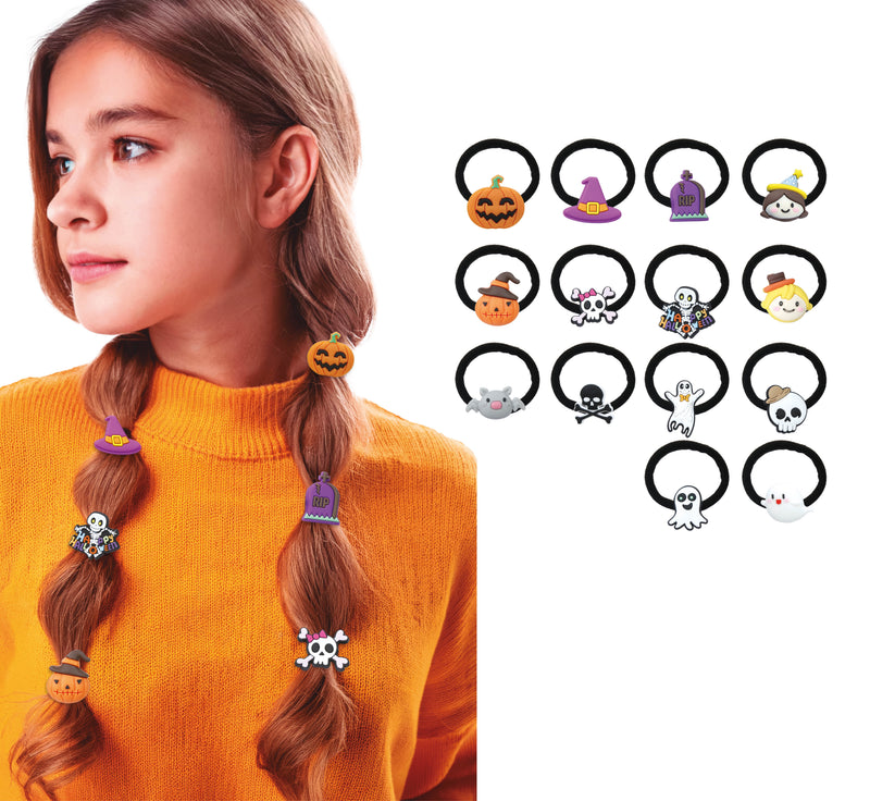 SET 14 HAIR BOBBLES HALLOWEEN