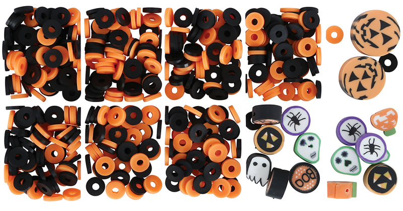 BOX OF 512 HALLOWEEN BRACELET PIECES, DIY