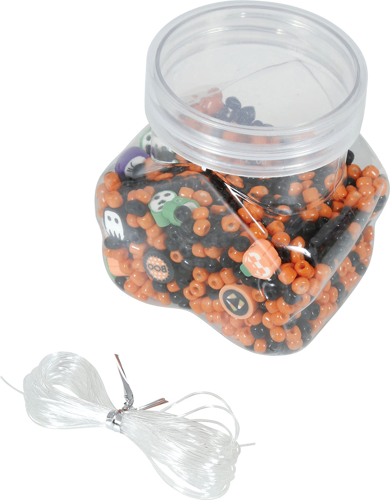 JAR OF 1300 HALLOWEEN BRACELET PIECES, DIY