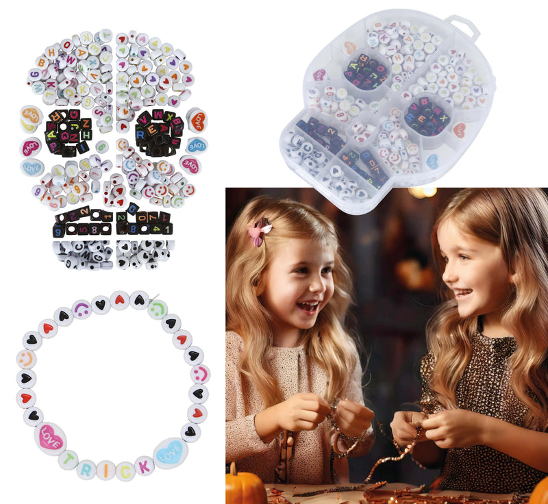 SKULL BOX 270 HALLOWEEN BRACELET PIECES, DIY