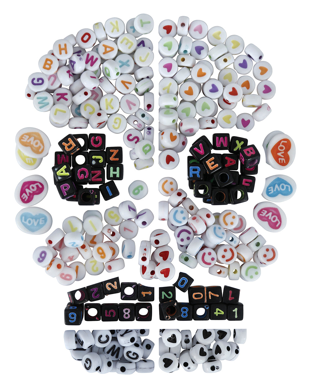 SKULL BOX 270 HALLOWEEN BRACELET PIECES, DIY