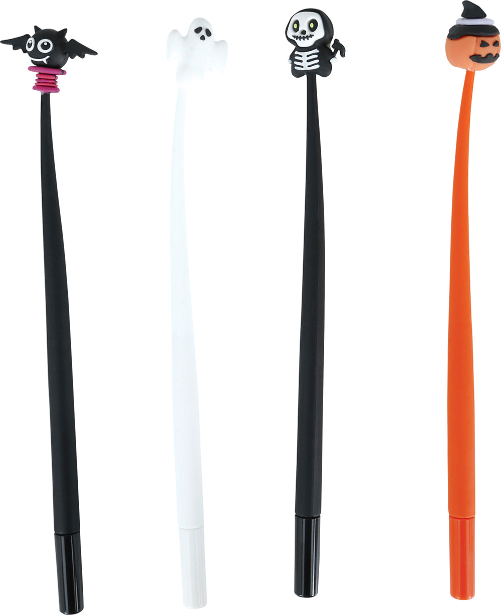 DISPLAY OF 12 HALLOWEEN BALLPOINT PENS, 22 CM