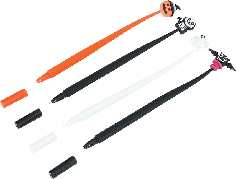 DISPLAY OF 12 HALLOWEEN BALLPOINT PENS, 22 CM