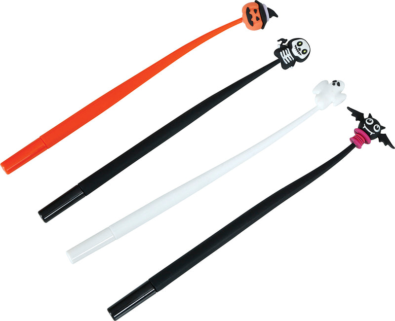DISPLAY OF 12 HALLOWEEN BALLPOINT PENS, 22 CM