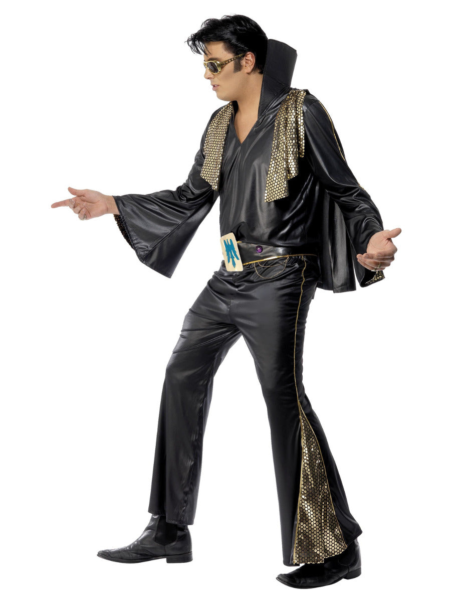 Elvis Costume, Black & Gold - 4