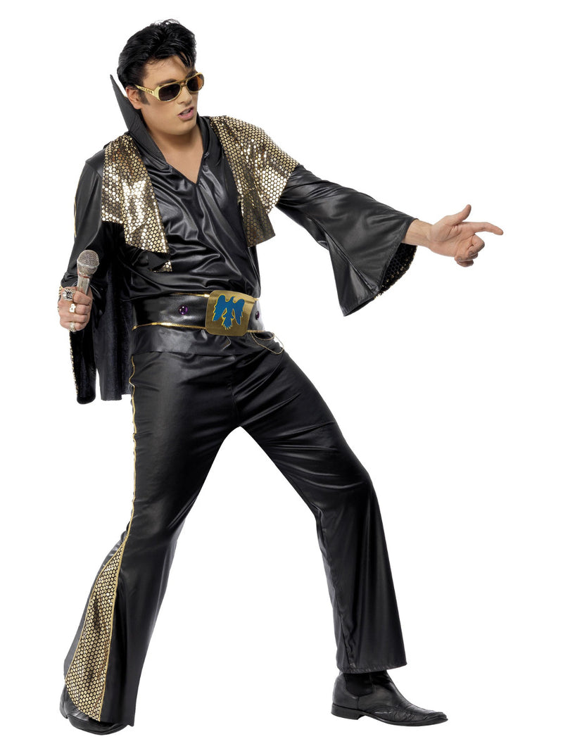 Elvis Costume, Black & Gold - 1