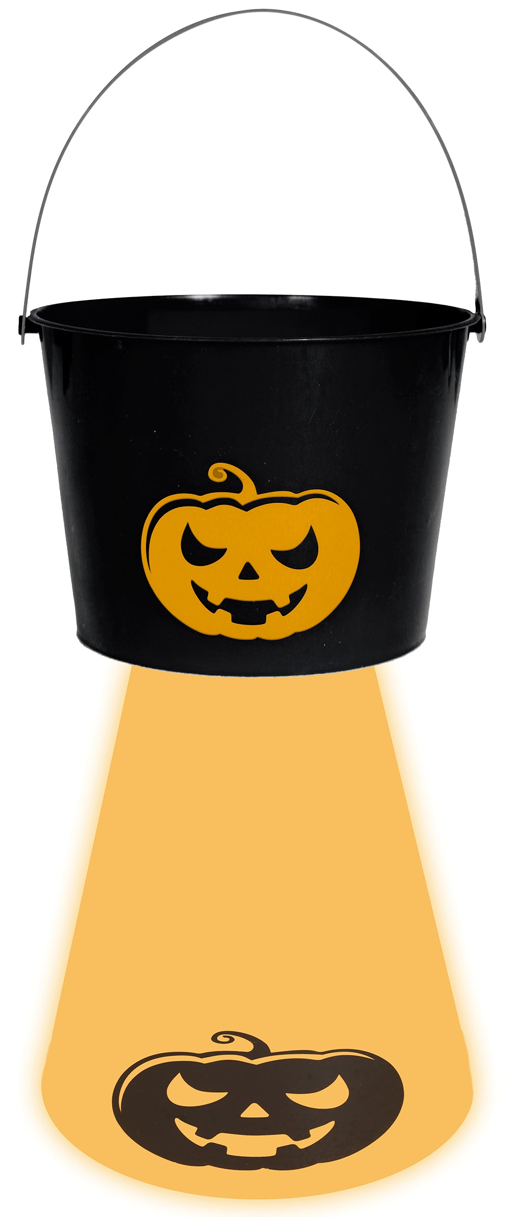 HALLOWEEN CUBE WITH LIGHT BASE, BLACK, 15X20 CM
