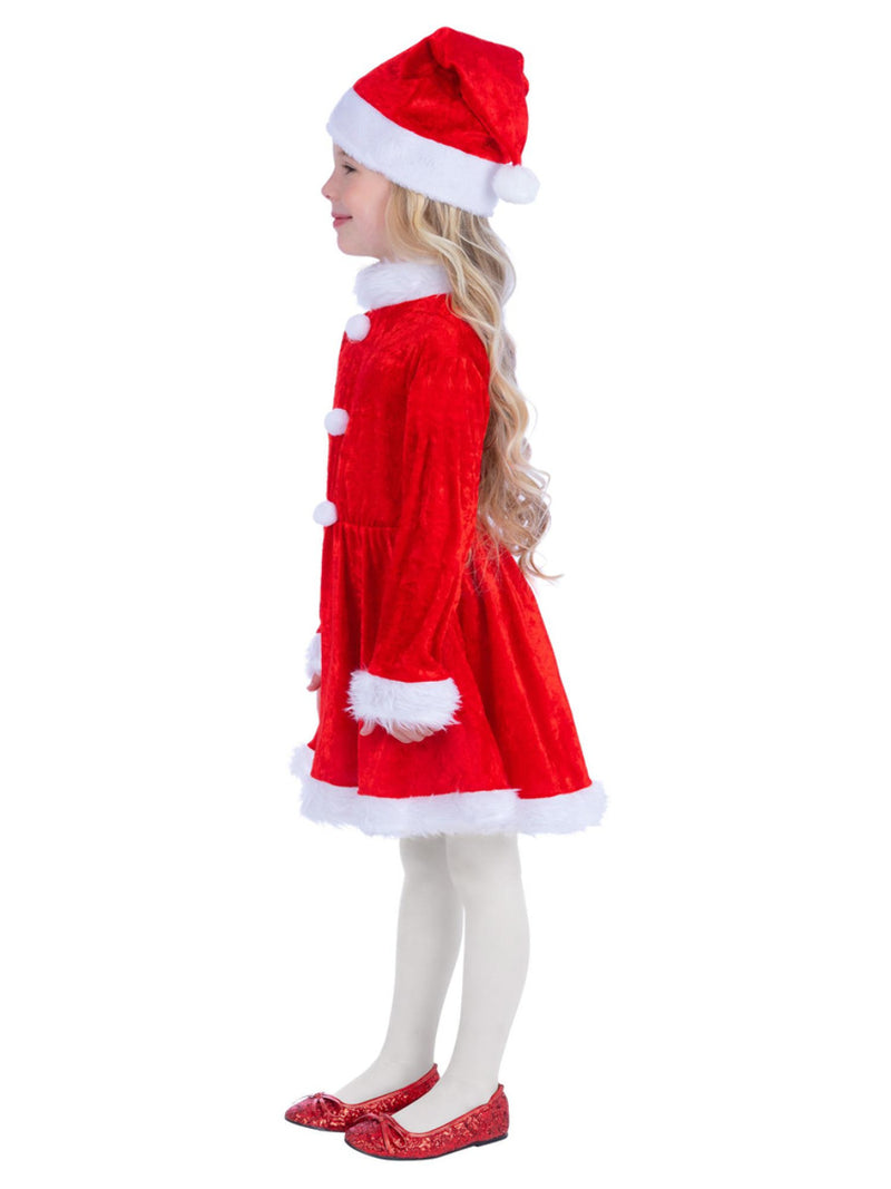 Mini Miss Santa Costume, Red - 5