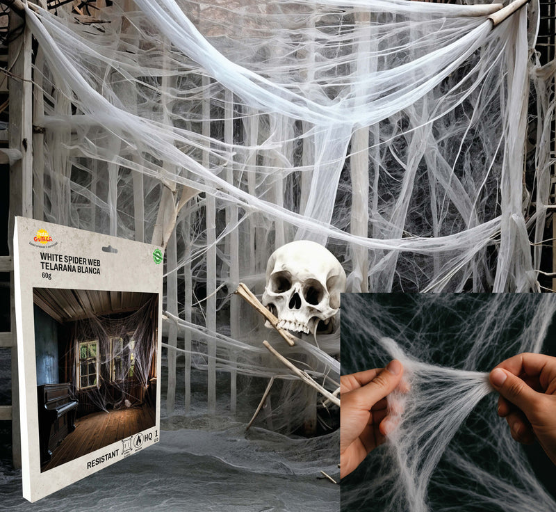HQ WHITE SPIDERWEBS, 60 GR