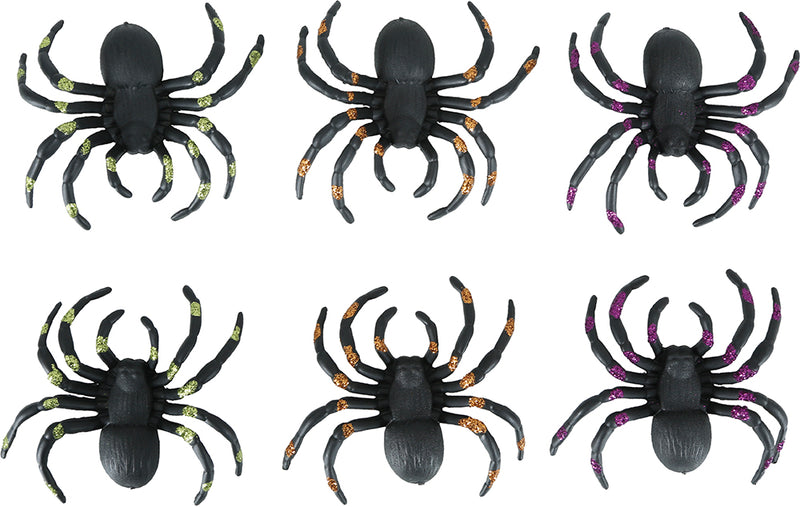 6 SPIDER BLISTER WITH GLITTER, 7 CM