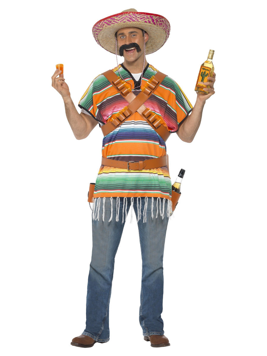 Tequila Shooter Guy Costume, Orange & Green - 1