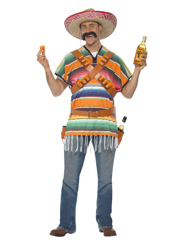 Tequila Shooter Guy Costume, Orange & Green - 2
