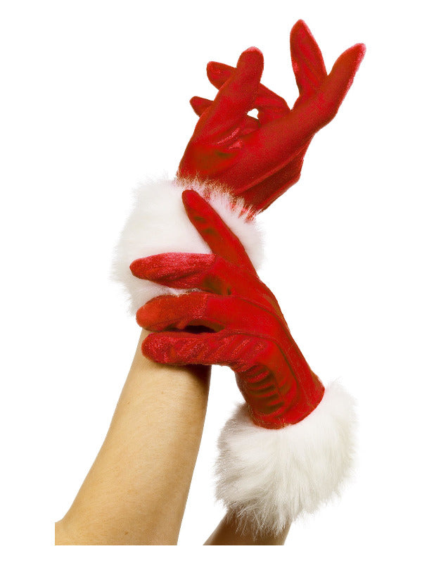 Santa Gloves, Red - 2