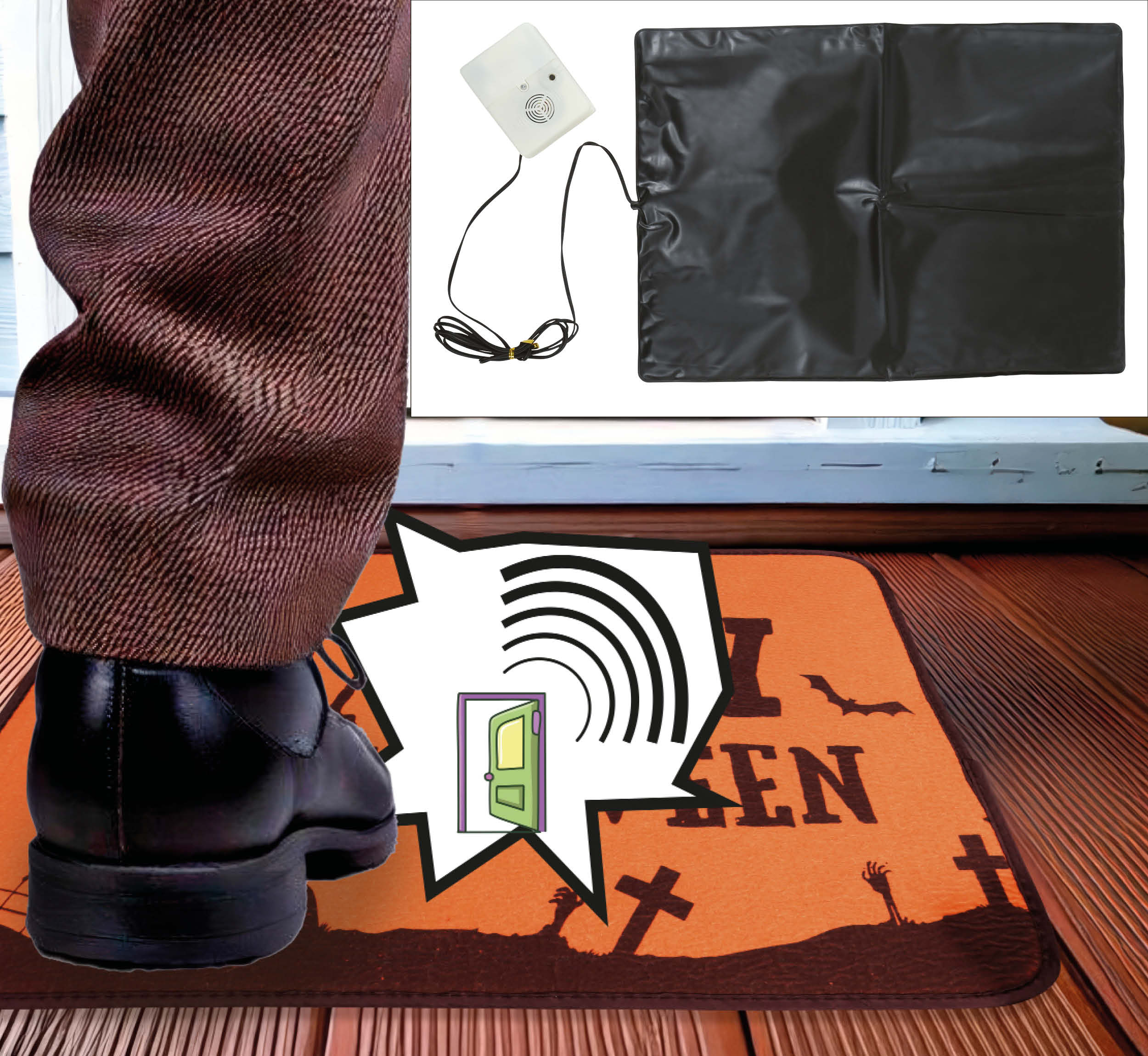 DOORMAT SOUND DEVICE, 34X25 CM