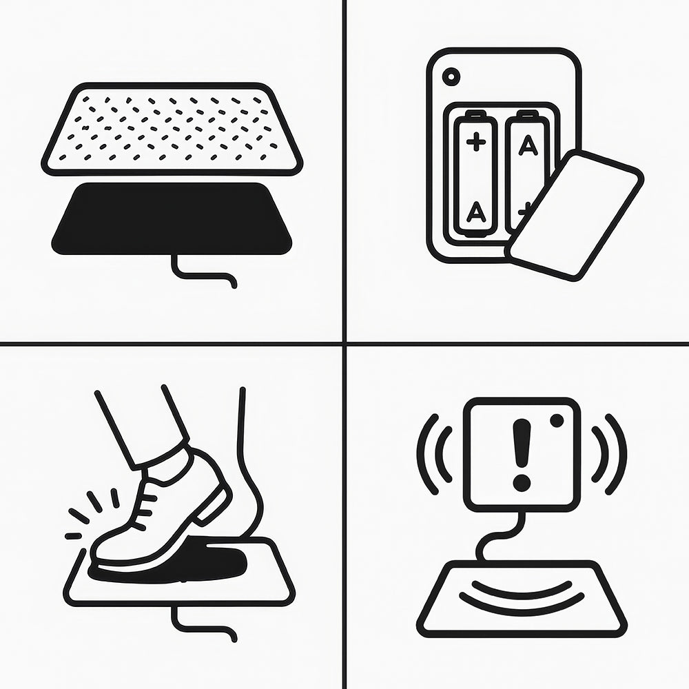 DOORMAT SOUND DEVICE, 34X25 CM