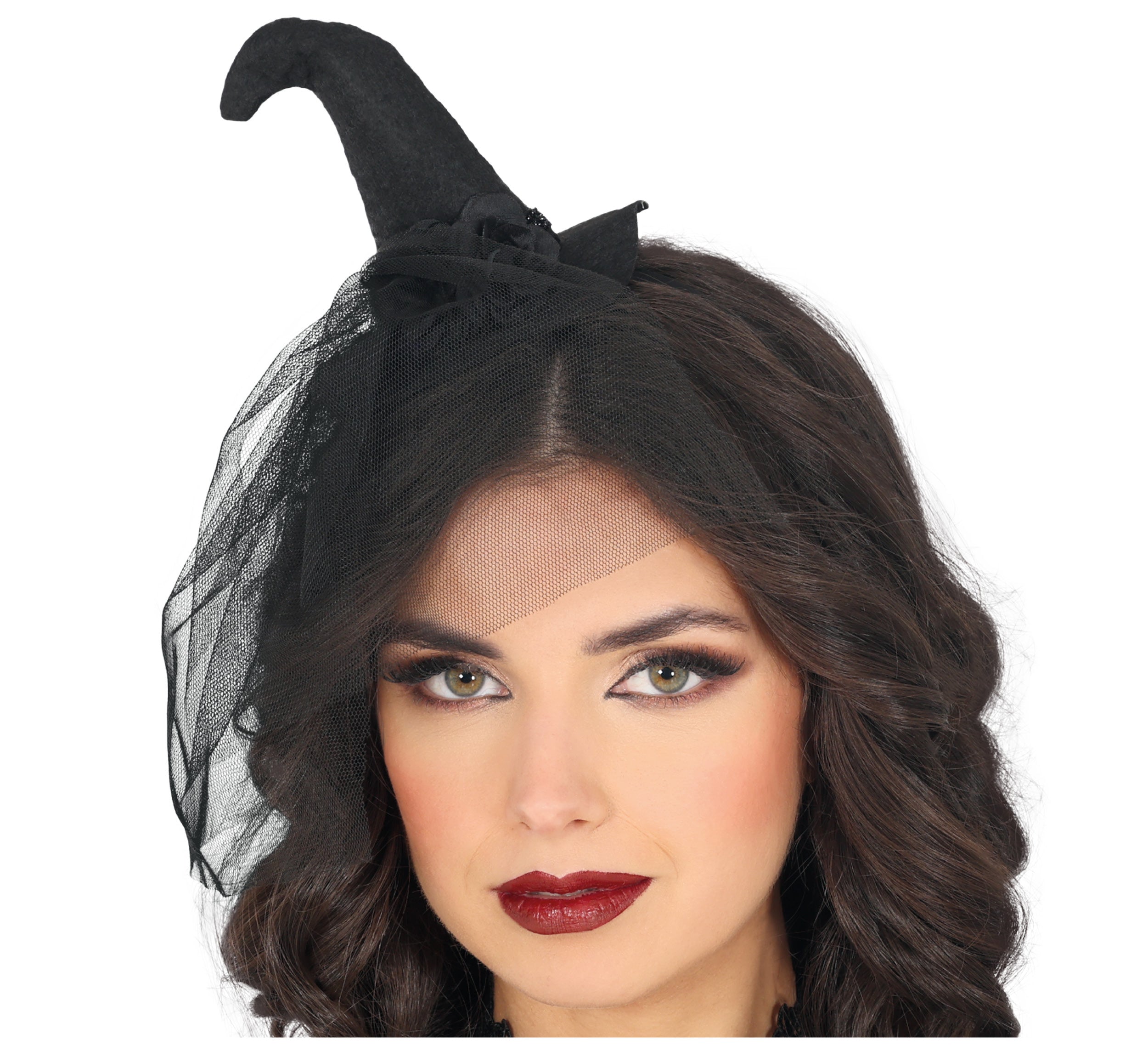 MINIHAT WITCH BLACK WITH BLACK VEIL