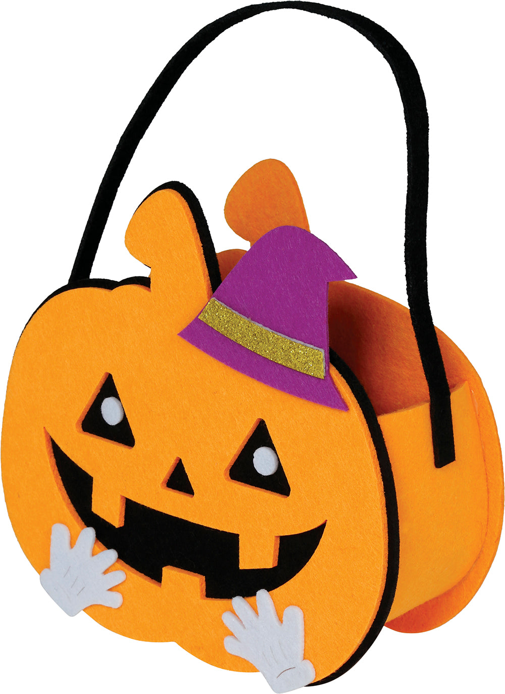 FELT PUMPKIN BASKET, 16 CM