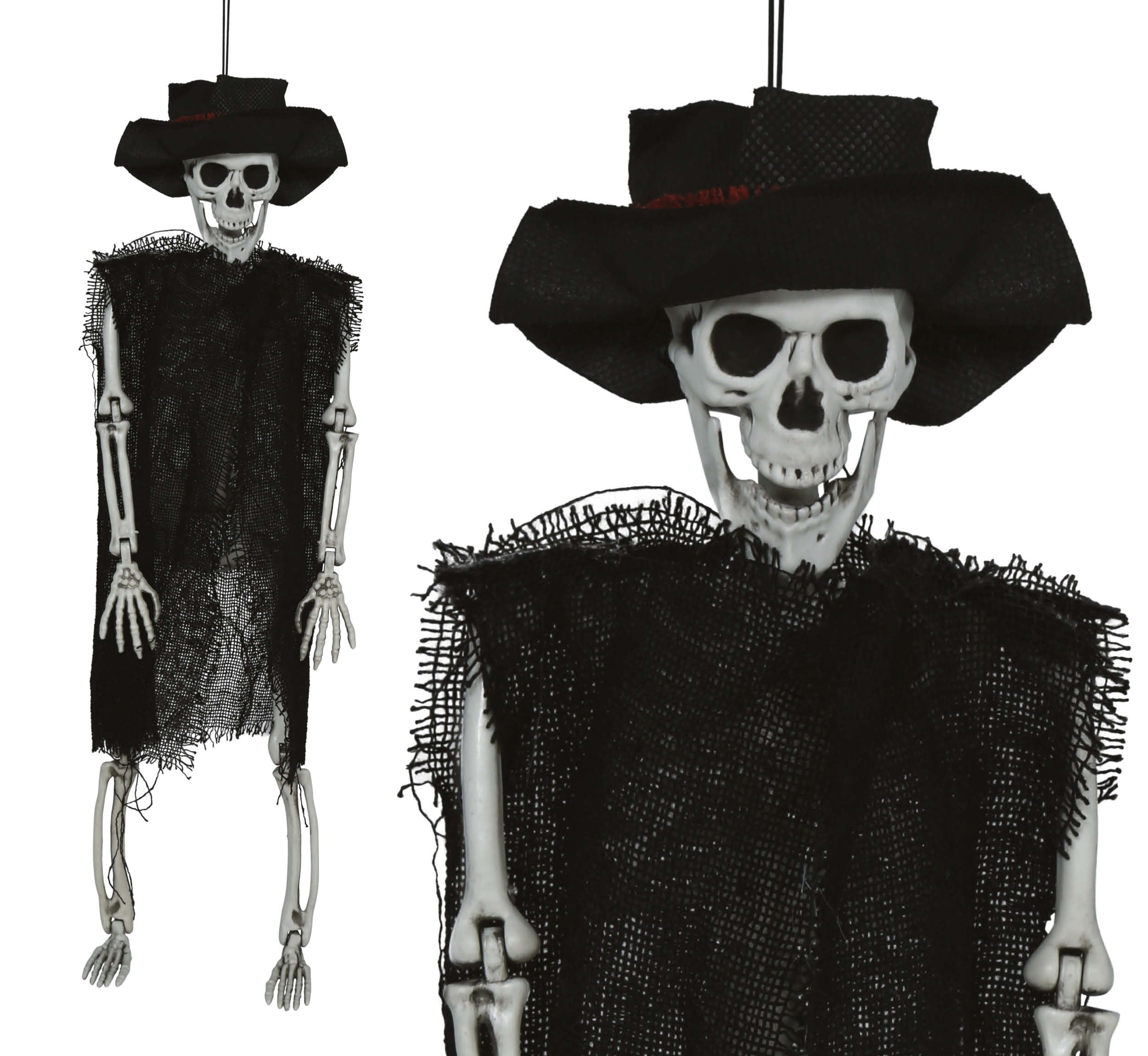HANGING SKELETON WITH HAT 47 CM