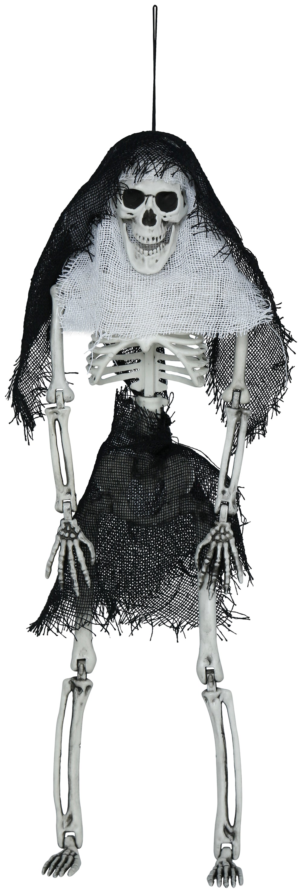 HANGING SKELETON WITH HOOD 45 CM
