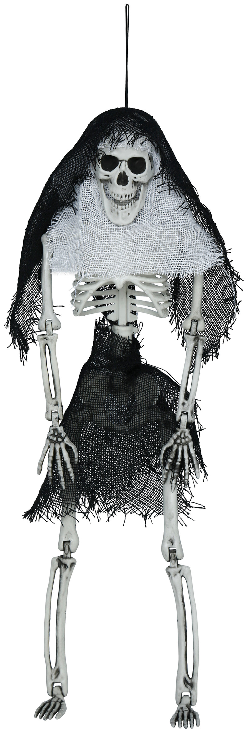 HANGING SKELETON WITH HOOD 45 CM