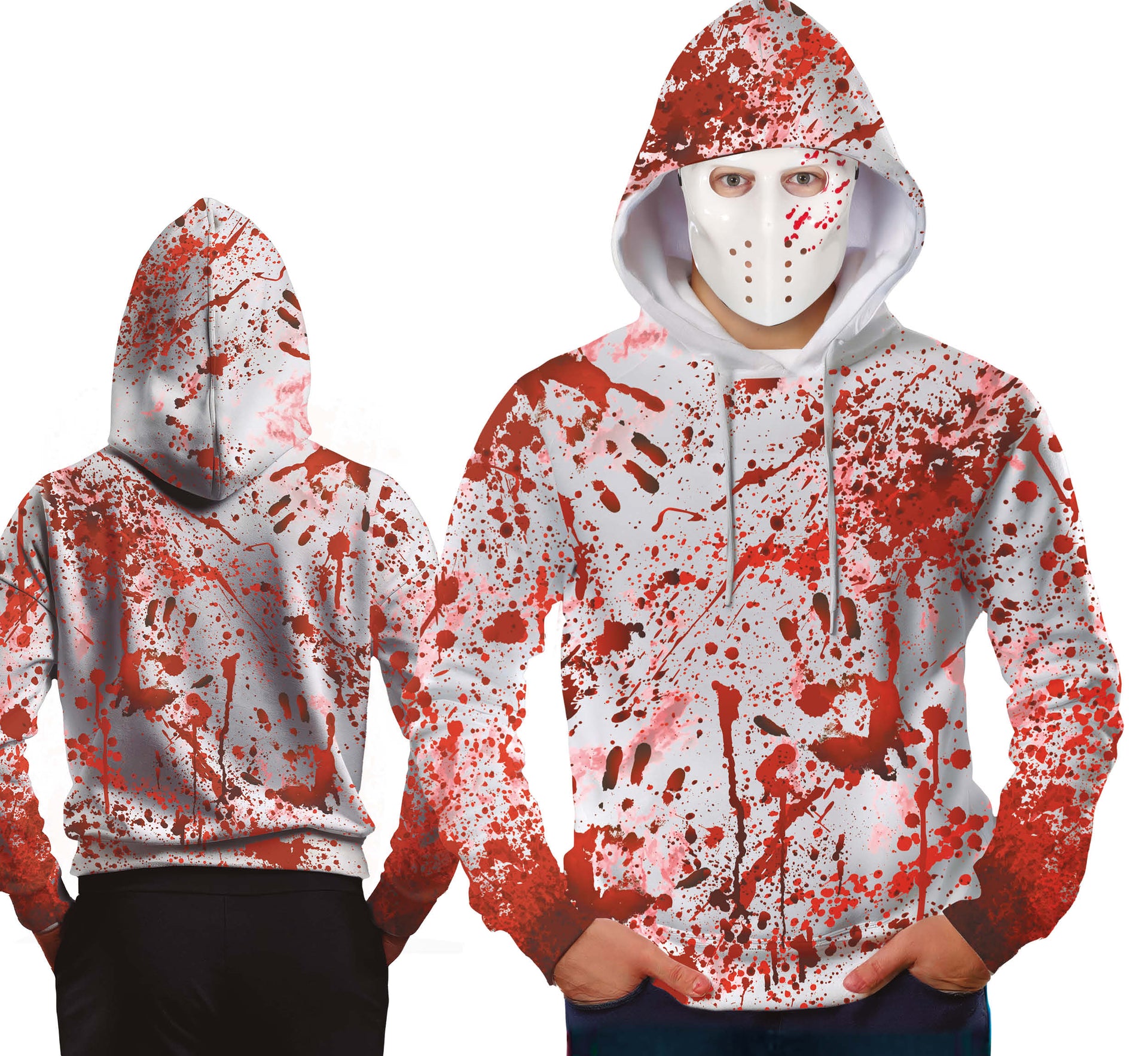 BLOODY HOODIE WITH MASK, ADULT, 52 - 54 (L)