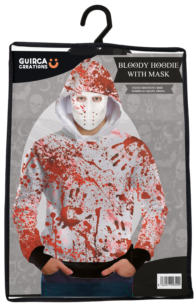 BLOODY HOODIE WITH MASK, ADULT, 52 - 54 (L)