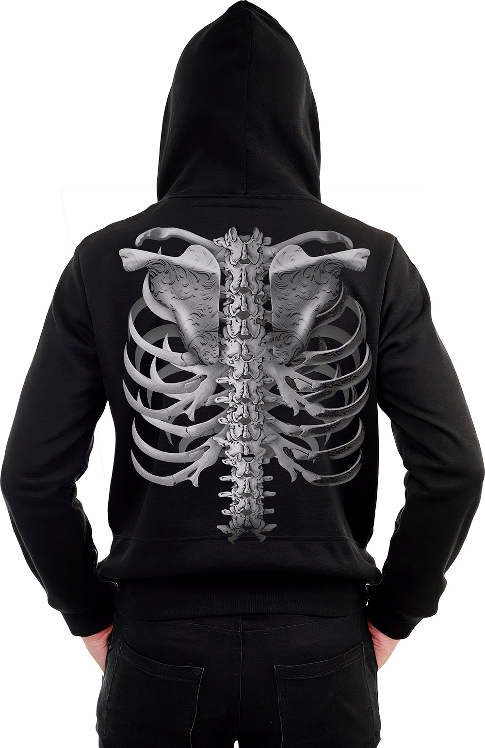 SKELETON HOODIE WITH MASK, ADULT, 52 - 54 (L)