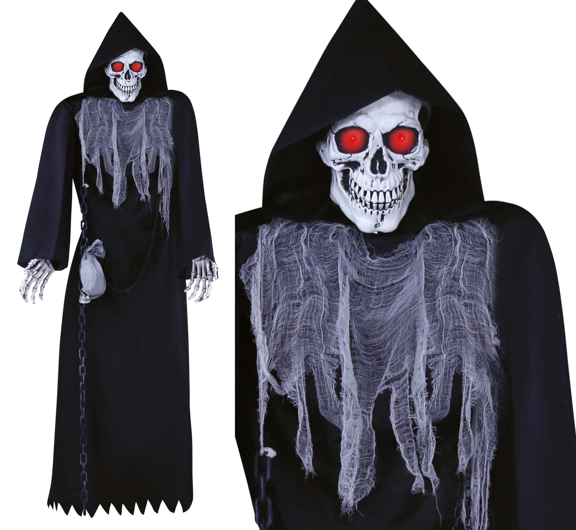 SKELETON WITH TUNIC SOUND AND MOVEMENT 250 CM